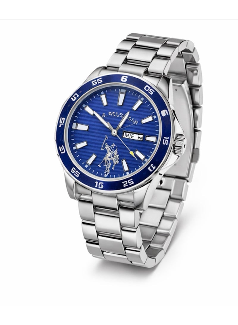 U.S. Polo Assn. Men's Quartz Alloy Metal Blue Dial Watch USC80525 - Image 2